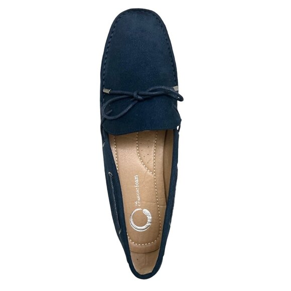 JOURNEE COLLECTION THATCH Women's Loafers Slip On Flats Moccasin Navy Size 10 - Picture 5 of 7